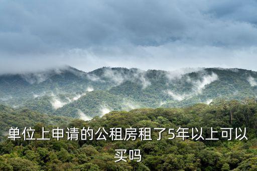 單位上申請(qǐng)的公租房租了5年以上可以買嗎