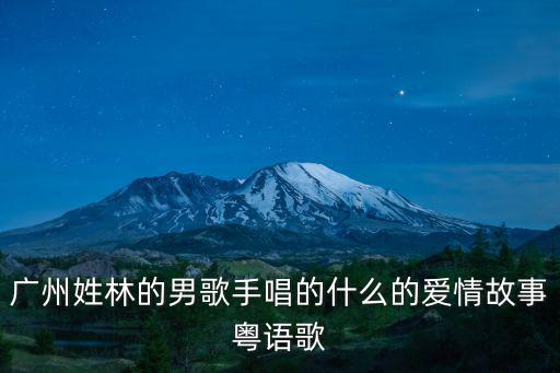 廣州姓林的男歌手唱的什么的愛情故事粵語歌