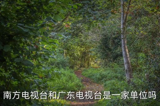 南方電視臺和廣東電視臺是一家單位嗎