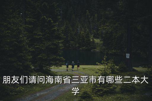 三亞有哪些大學(xué)，朋友們請(qǐng)問海南省三亞市有哪些二本大學(xué)