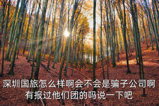 深圳國旅怎么樣啊會不會是騙子公司啊有報過他們團的嗎說一下吧