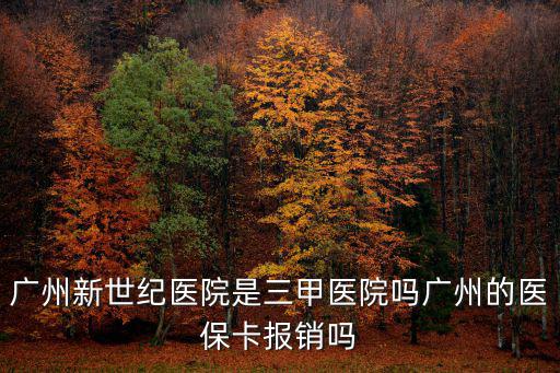 廣州新世紀(jì)醫(yī)院是三甲醫(yī)院?jiǎn)釓V州的醫(yī)保卡報(bào)銷嗎