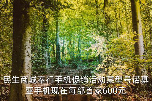 民生商城，民生商城奉行手機促銷活動某型號諾基亞手機現在每部首家600元