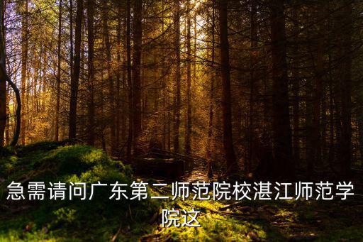 急需請問廣東第二師范院校湛江師范學院這