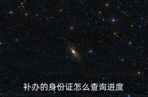 補辦的身份證怎么查詢進度