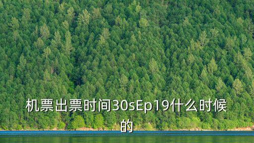 機票出票時間30sEp19什么時候的