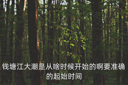 錢塘江大潮是從啥時候開始的啊要準確的起始時間