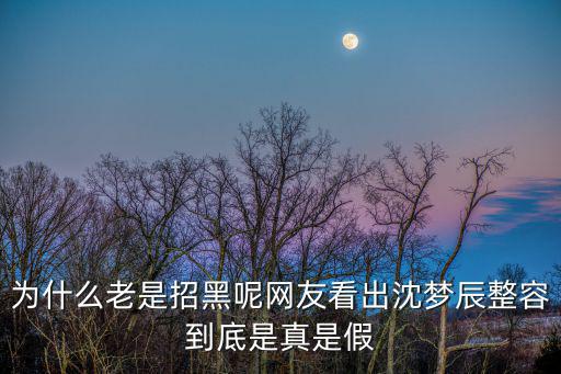 為什么老是招黑呢網(wǎng)友看出沈夢辰整容到底是真是假