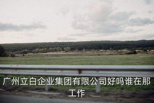 廣州立白企業(yè)集團有限公司好嗎誰在那工作