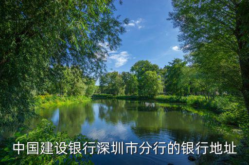 中國建設銀行深圳市分行的銀行地址