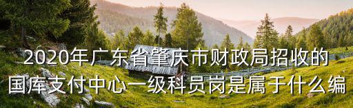 2020年廣東省肇慶市財(cái)政局招收的國庫支付中心一級(jí)科員崗是屬于什么編