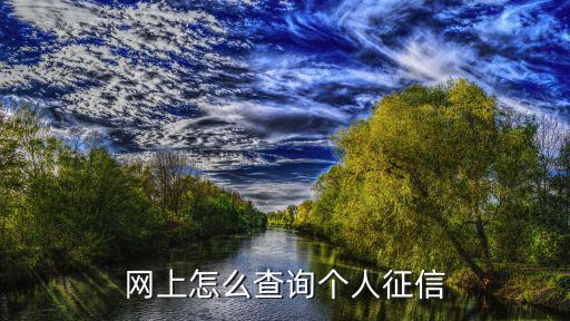 網上查征信，個人征信查詢網上查詢方法 個人信用報告怎么查