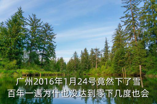 廣州2016年1月24號竟然下了雪百年一遇為什也沒達到零下幾度也會