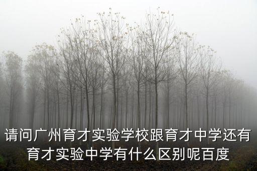 請(qǐng)問(wèn)廣州育才實(shí)驗(yàn)學(xué)校跟育才中學(xué)還有育才實(shí)驗(yàn)中學(xué)有什么區(qū)別呢百度