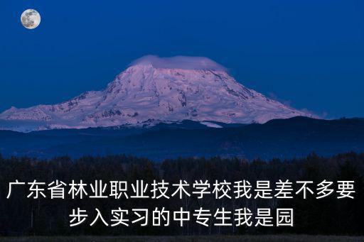 廣東省林業職業技術學校我是差不多要步入實習的中專生我是園
