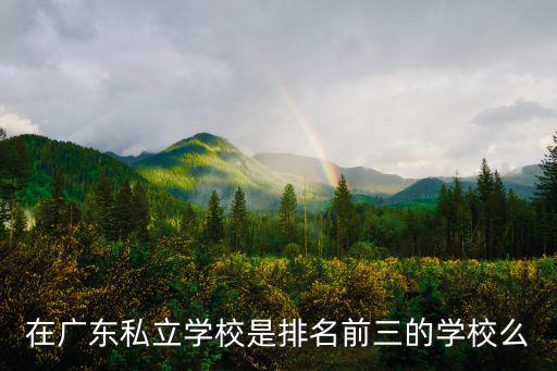 在廣東私立學(xué)校是排名前三的學(xué)校么