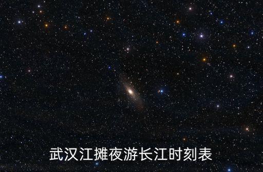 武漢江攤夜游長江時刻表