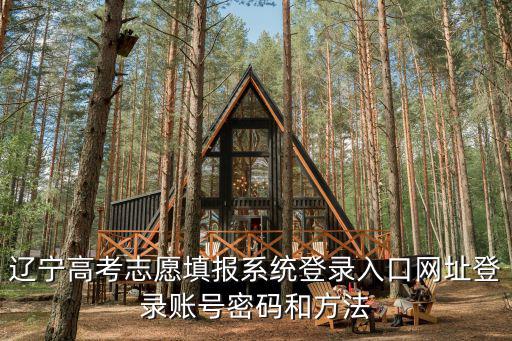 遼寧高考志愿填報系統登錄入口網址登錄賬號密碼和方法