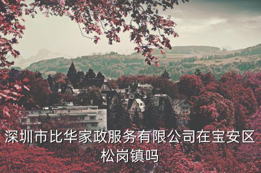 深圳市比華家政服務有限公司在寶安區松崗鎮嗎