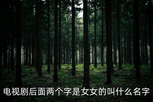 電視劇后面兩個字是女女的叫什么名字