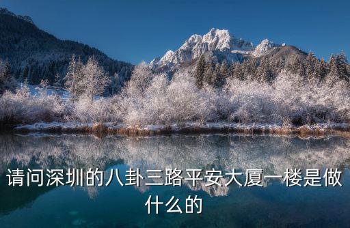 請問深圳的八卦三路平安大廈一樓是做什么的