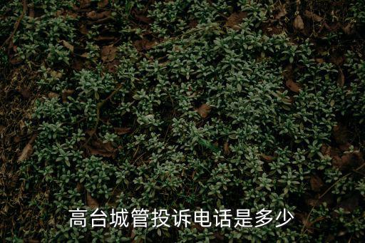 高臺(tái)城管投訴電話是多少