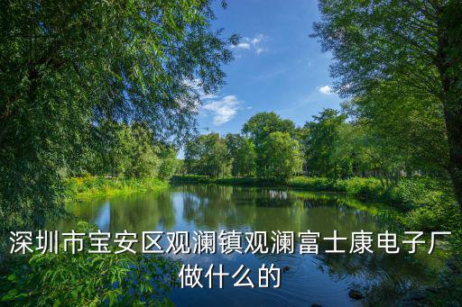 深圳市寶安區觀瀾鎮觀瀾富士康電子廠做什么的