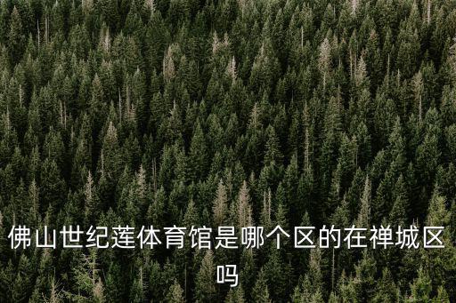 佛山世紀蓮體育館是哪個區的在禪城區嗎