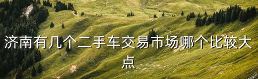 濟南二手車，濟南有幾個二手車交易市場哪個比較大點