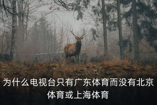 為什么電視臺只有廣東體育而沒有北京體育或上海體育