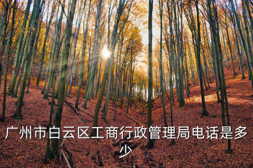 廣州市白云區(qū)工商行政管理局電話是多少