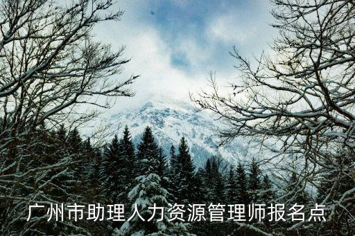 廣州市助理人力資源管理師報名點