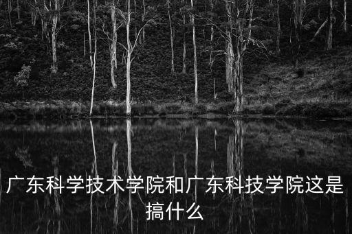 廣東科技技術學院，廣東科學技術職業學院