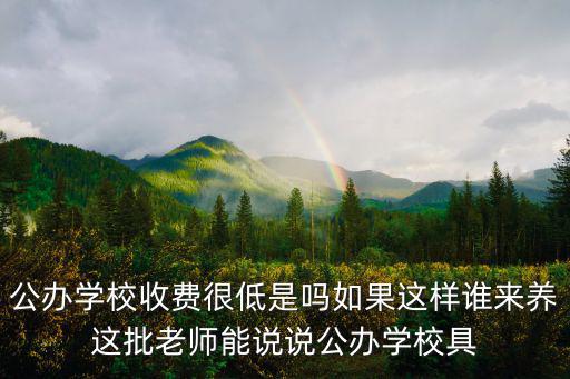 學校收費，學校該不該收費