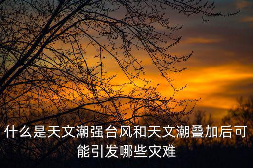 什么是天文潮強臺風和天文潮疊加后可能引發哪些災難