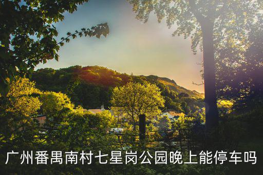 廣州番禺南村七星崗公園晚上能停車(chē)嗎