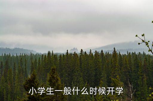 小學生一般什么時候開學