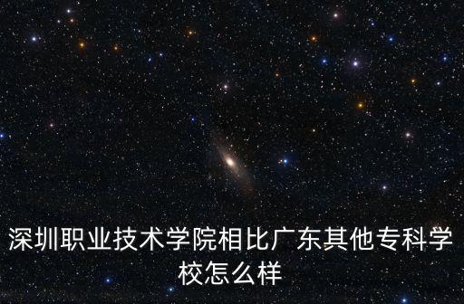 深圳職業技術學院相比廣東其他專科學校怎么樣
