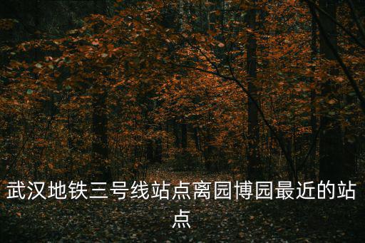 武漢地鐵三號線站點離園博園最近的站點