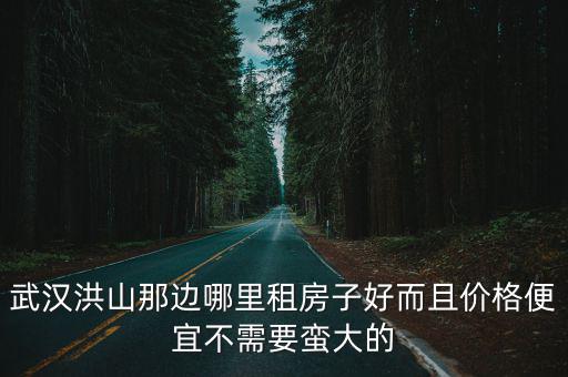 武漢洪山那邊哪里租房子好而且價(jià)格便宜不需要蠻大的