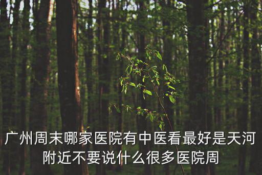 廣州周末哪家醫院有中醫看最好是天河附近不要說什么很多醫院周