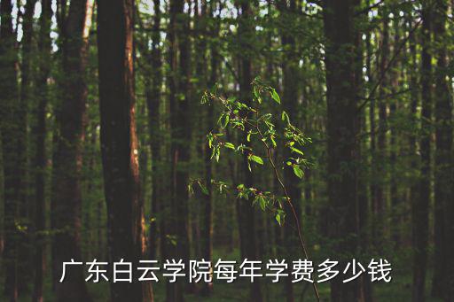 廣東白云學(xué)院學(xué)費(fèi)，白云學(xué)院今年文科的 學(xué)費(fèi)