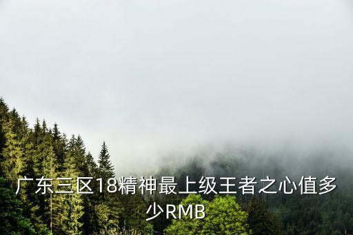 廣東三區18精神最上級王者之心值多少RMB