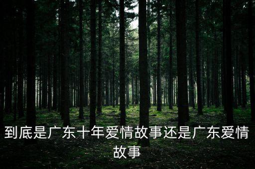 到底是廣東十年愛情故事還是廣東愛情故事