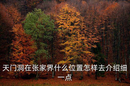 天門洞在張家界什么位置怎樣去介紹細一點