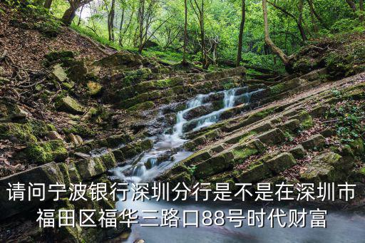 寧波銀行深圳分行，請問寧波銀行深圳分行是不是在深圳市福田區福華三路口88號時代財富