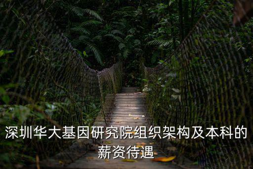 深圳華大基因研究院組織架構(gòu)及本科的薪資待遇