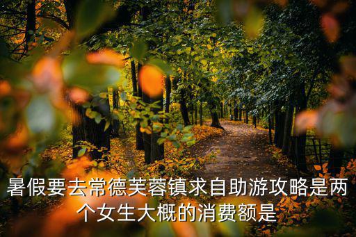 暑假要去常德芙蓉鎮(zhèn)求自助游攻略是兩個(gè)女生大概的消費(fèi)額是