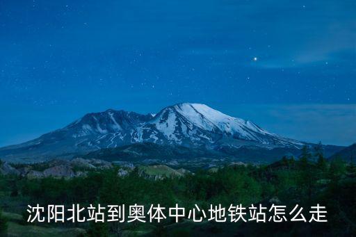 奧體中心地鐵站，沈陽(yáng)北站到奧體中心地鐵站怎么走
