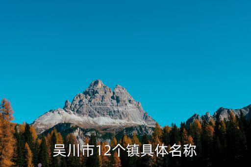 吳川市12個鎮具體名稱